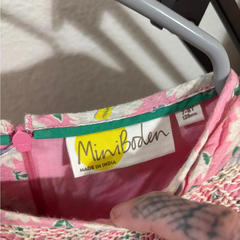 Mini Boden Pink Floral Dress - Picture 3 of 4